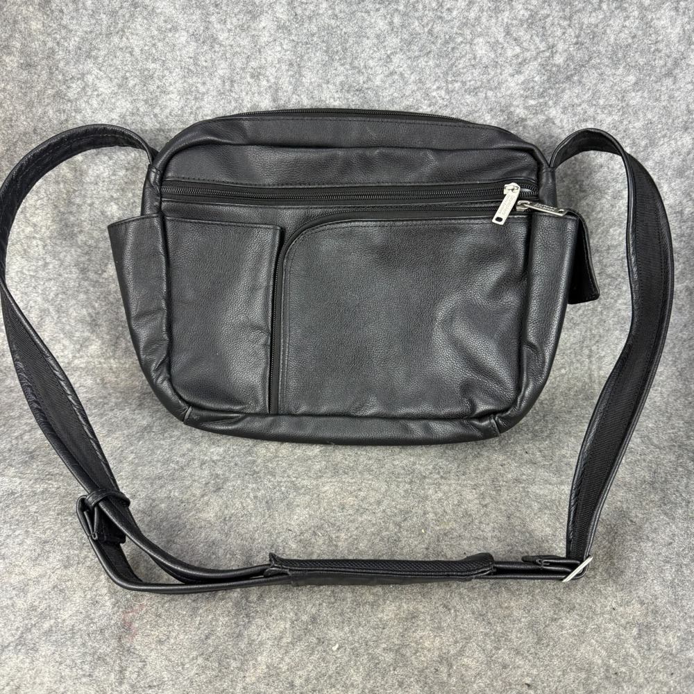 Daymakers Santa Barbara Be Safe‎ Bags Black Purse Crossbody Leather RFID Travel
